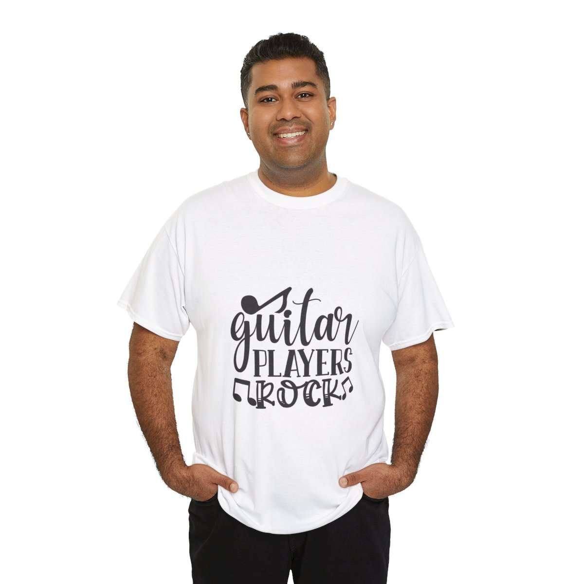 Guitar Players Rock | White Unisex Heavy Cotton Tee - Image 8
