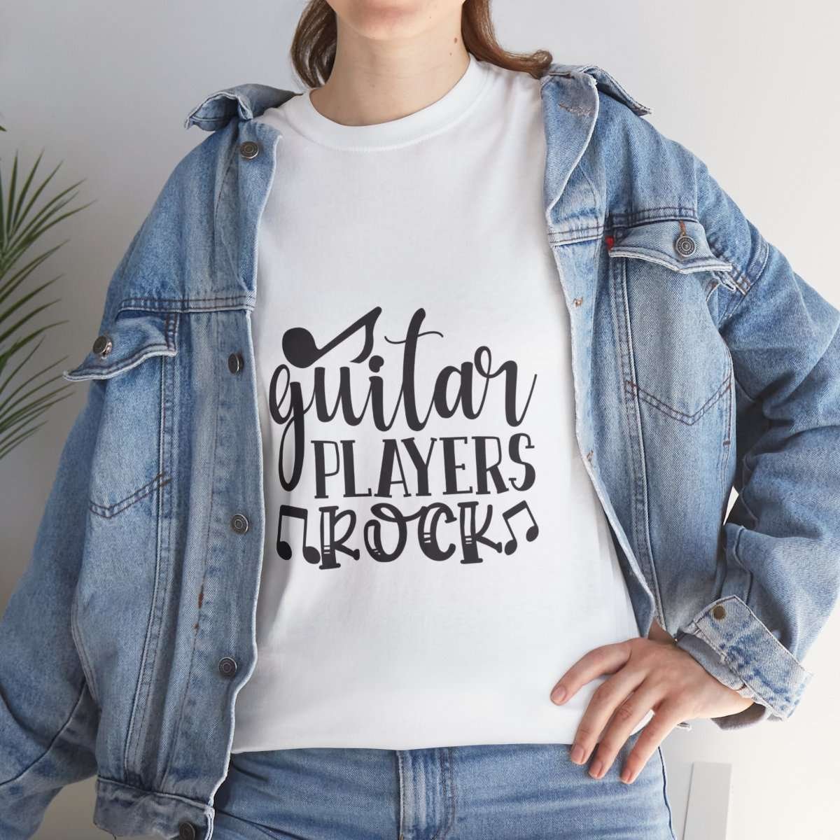 Guitar Players Rock | White Unisex Heavy Cotton Tee - Image 9
