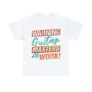 Guitar Masters at Work! | White Unisex Heavy Cotton Tee