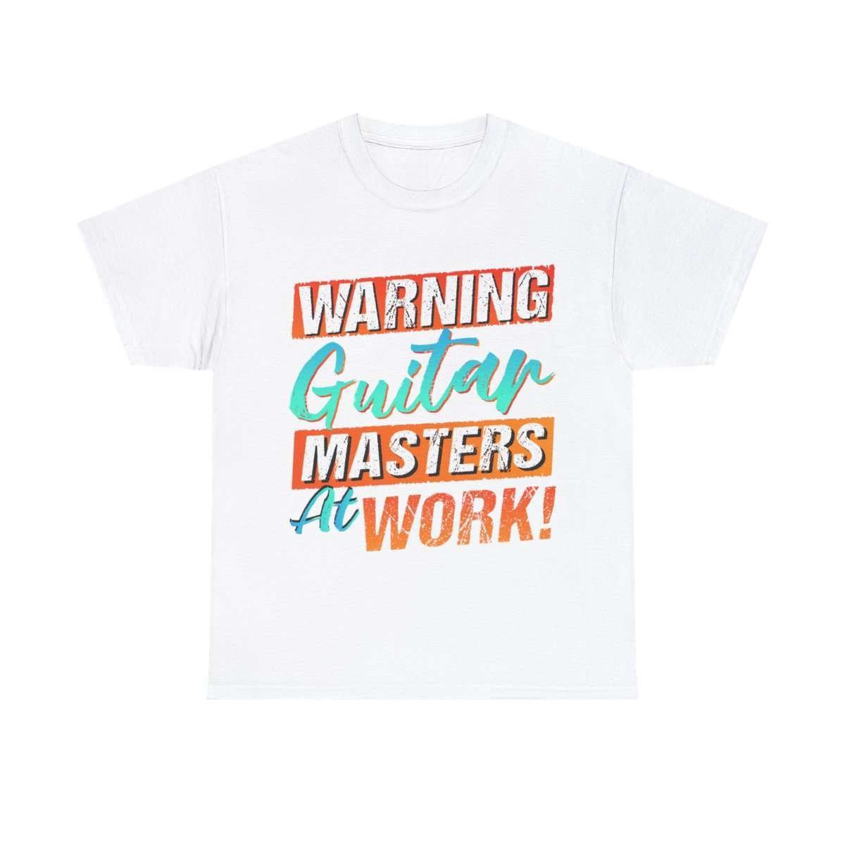 Guitar Masters at Work! | White Unisex Heavy Cotton Tee