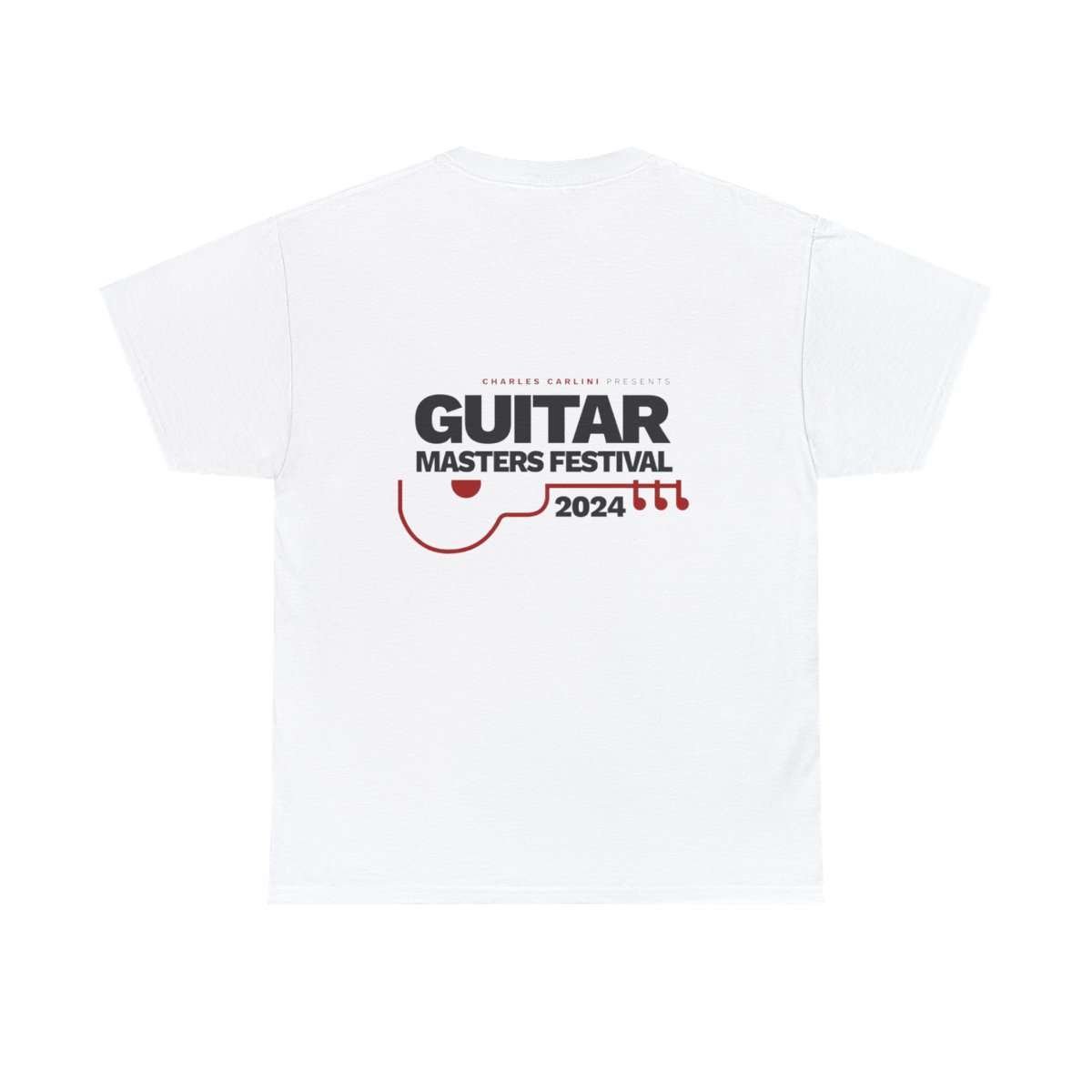 Guitar Masters at Work! | White Unisex Heavy Cotton Tee - Image 2