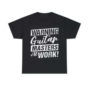 Guitar Masters at Work! | Black Unisex Heavy Cotton Tee