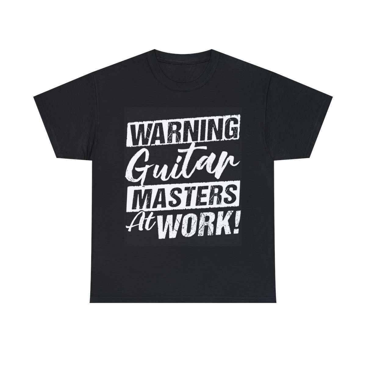Guitar Masters at Work! | Black Unisex Heavy Cotton Tee