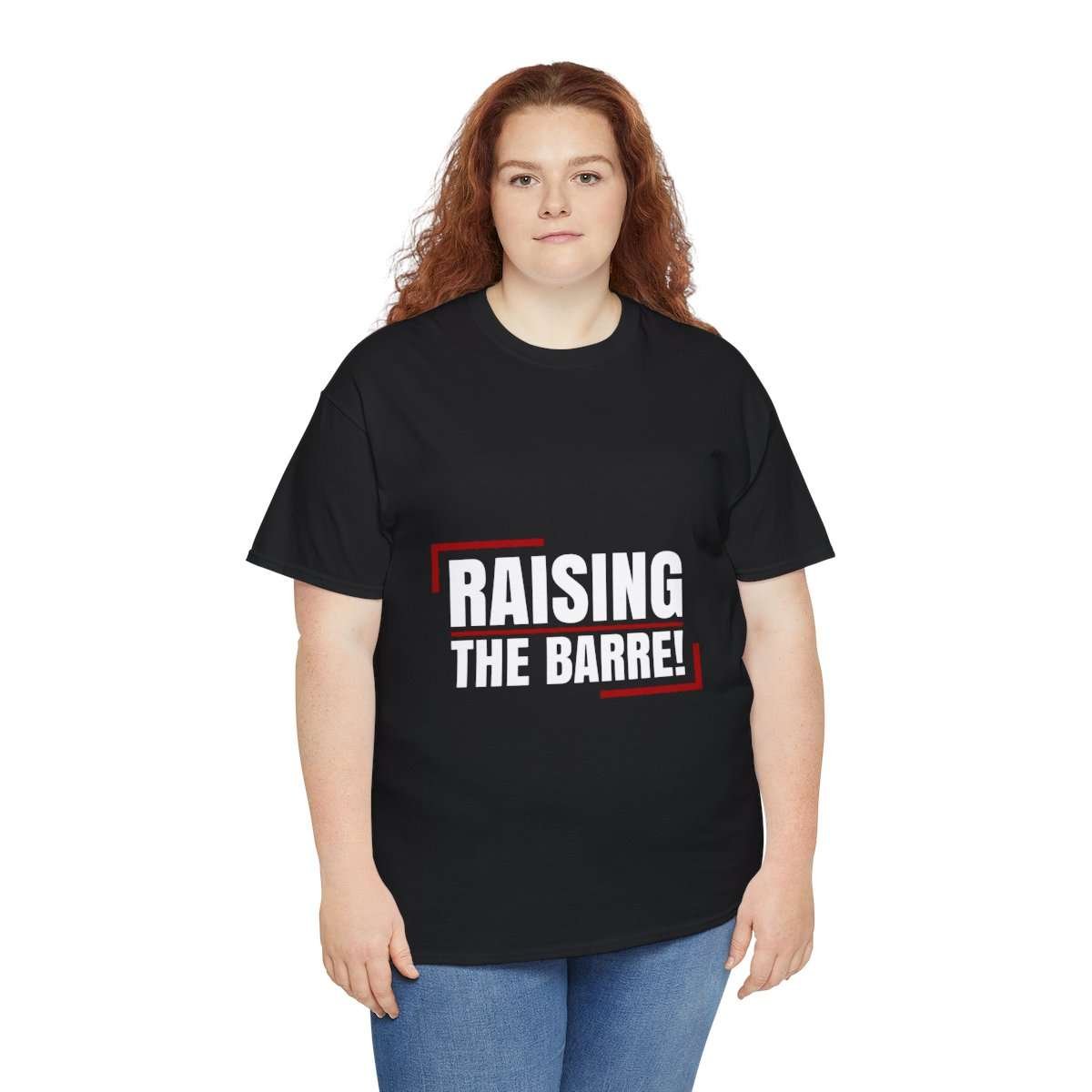 Raising The Barre! | Black Unisex Heavy Cotton Tee - Image 7
