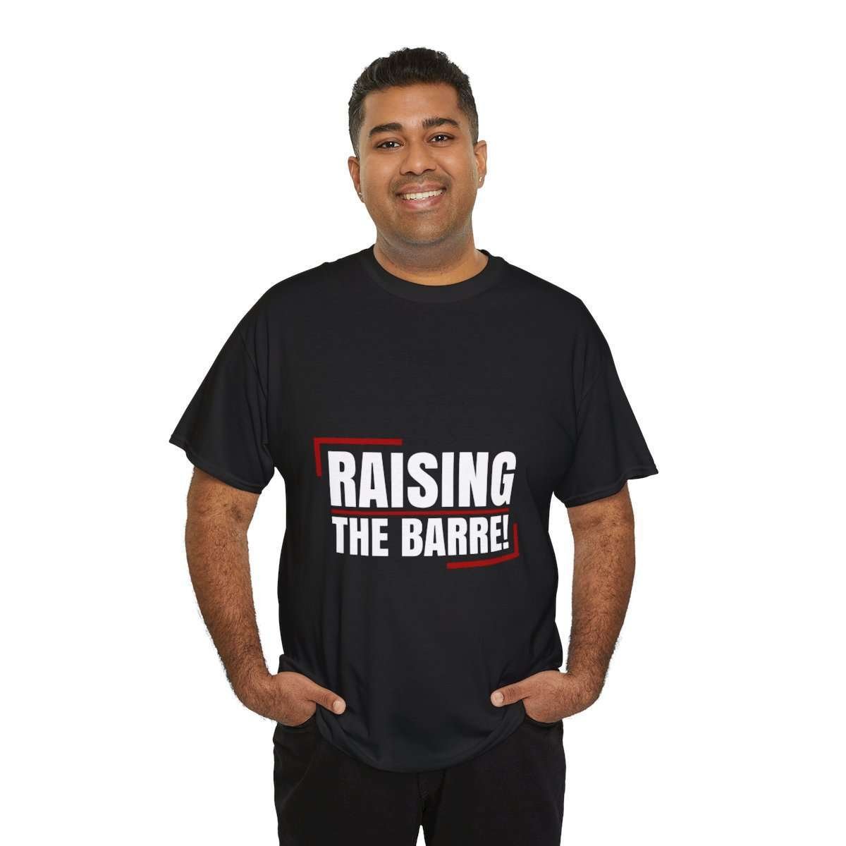 Raising The Barre! | Black Unisex Heavy Cotton Tee - Image 8