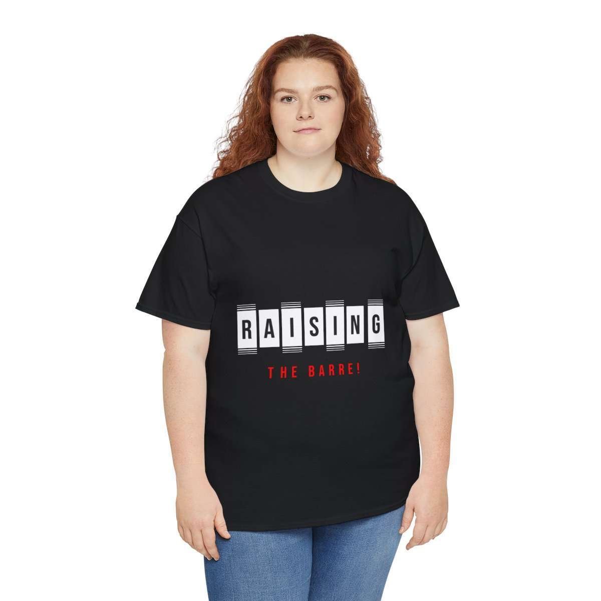Raising The Barre! | Black Unisex Heavy Cotton Tee - Image 7